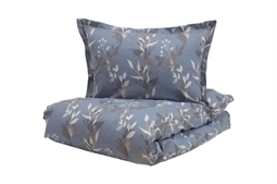 Blomstret sengetøj 140x200 cm - Saga blåt sengetøj - Sengelinned i 100% Bomuld - Turiform sengetøj